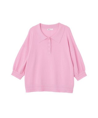 CRAFT STANDARD BOUTIQUE ポロニットプルオーバー Pink