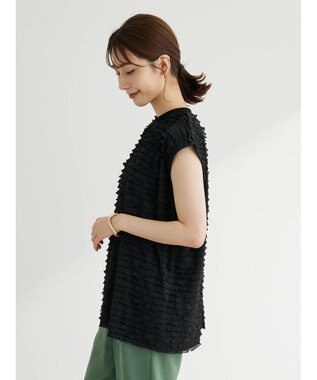 Green Parks フリルカットプルオーバー Black