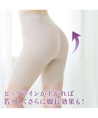 BRADELIS New York 【BRADELIS NewYork peace】ハイブリッドシェイプアップヘムガードル23 ソフトな履き心地でしっかり補正 グレージュ