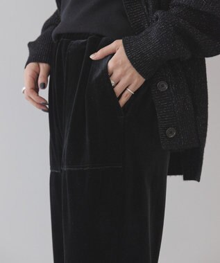 AMERICAN HOLIC ベロアベイカーリラックスパンツ Black