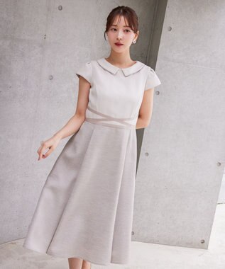 TOCCA 【洗える】BRIGHT LUMINOUS ドレス ベージュ系