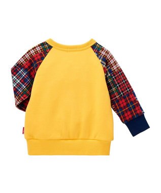 MIKI HOUSE HOT BISCUITS 【80-120cm】 働く車　ラグラン トレーナー 黄