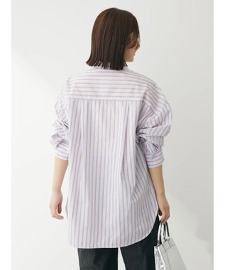 Green Parks イージーケア　ドビーストライプシャツ Sax