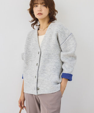 AMERICAN HOLIC ＶネックＷフェイスニットカーディガン Light Gray Mixture