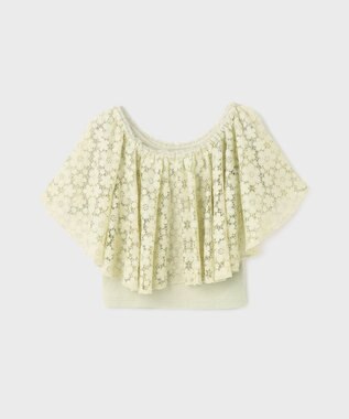 GRACE CONTINENTAL レースケープカットトップ ライトグリーン