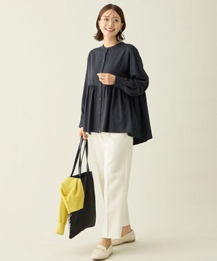 ANY エニィファンクションペプラムブラウス スレート