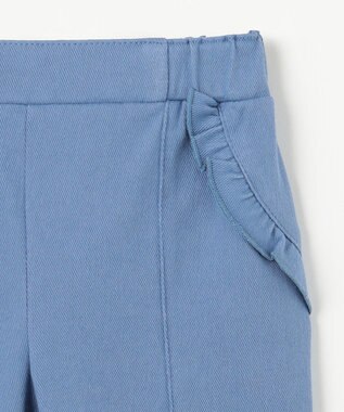 組曲 KIDS 【80-100㎝】フレアーデニムニット パンツ サックスブルー系