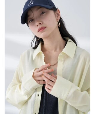 earth music&ecology ドロスト羽織シャツ Cream