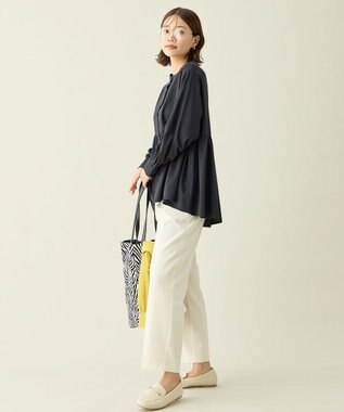 ANY エニィファンクションペプラムブラウス スレート