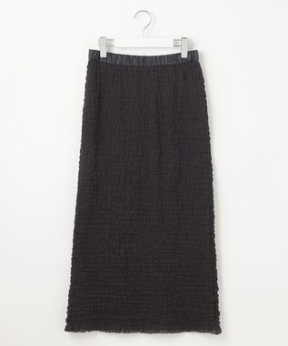 23区 L 【GOLD LABEL】シュリンクレース スカート ブラック系