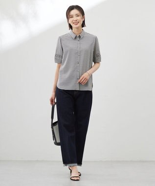 J.PRESS LADIES 【洗える】BASIC STRETCH DENIM ボーイフィット パンツ インディゴ系
