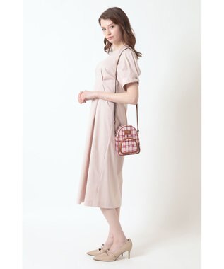 DAKS ウォーターチェックショルダーバッグ ブラウン