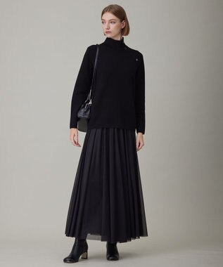 ICB 【洗える】ハイゲージチュール スカート ブラック系