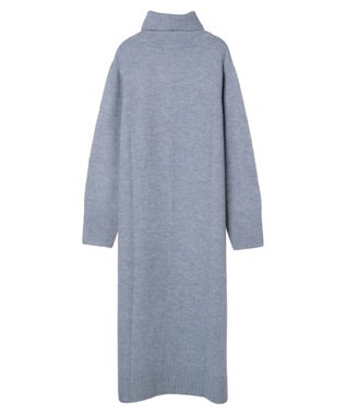 Green Parks タートルニットワンピース Sax