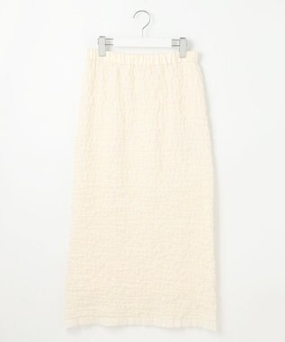 23区 L 【GOLD LABEL】シュリンクレース スカート ベージュ系