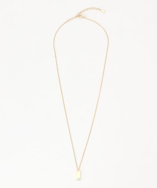 ICB 【SILVER925】メレダイヤモンド プレートネックレス ゴールド系