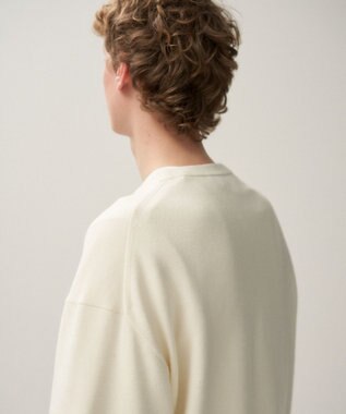 ATON FINE WOOL MELTON | クルーネックセーター - UNISEX OFF WHITE