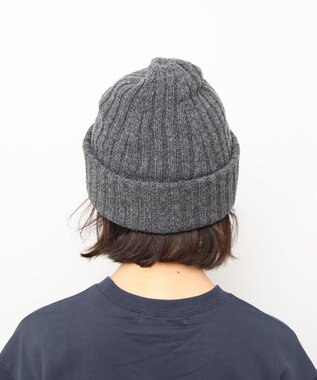 WHITE MAILS 【UNISEX】WOOL PAPER DOUBLE KNIT リブビーニー グレー