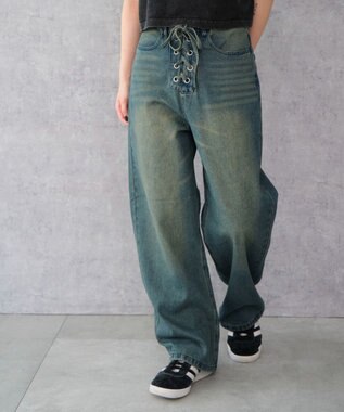 WEGO レースアップデニムパンツ