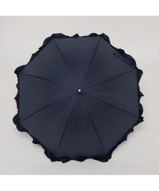 UNBILLION カシュネ cachenez / 【晴雨兼用】【日傘】 UV カット率99％以上 PUビッグフリルショートパラソル ネイビー