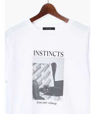 Te chichi アソートネコフォトスタンダードTシャツ ブラック