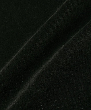 earth music&ecology シアーベロアドレープネックプルオーバー Black