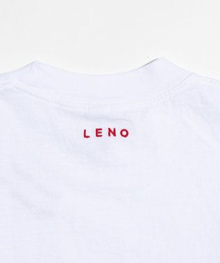 LENO EMBROIDERY  T-SHIRT / 刺繍Tシャツ WHITE×RED