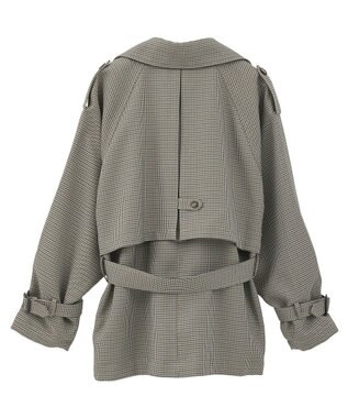 CRAFT STANDARD BOUTIQUE オーバサイズショートトレンチコート ガンクラブチェック