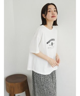 Green Parks エンブレムロゴボックスＴシャツ Off White