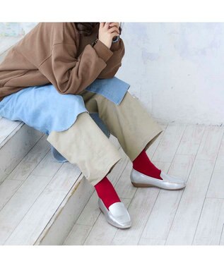 ing <ing>リラックスモカシンシューズ シルバー