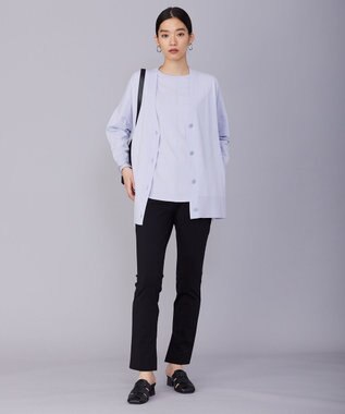 ICB 【WEB限定カラーあり・洗える】ヴィスコースワイド プルオーバー ライラックグレー系