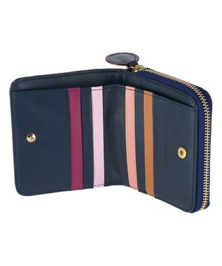 tsumori chisato CARRY ガーデンゴルフクラブ ラウンドファスナー 2つ折り財布 ブラック