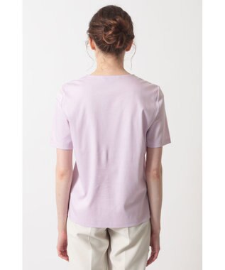 DAKS ロゴ刺繍ベーシックTシャツ ライトパープル