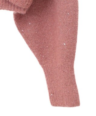 earth music&ecology ＳＥＴ２点スパンコールニットボレロ×タンク Pink