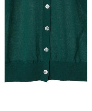 AMERICAN HOLIC バイカラーシアーニットカーディガン Green