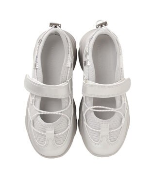 Green Parks ドロストコードメッシュスニーカー Silver