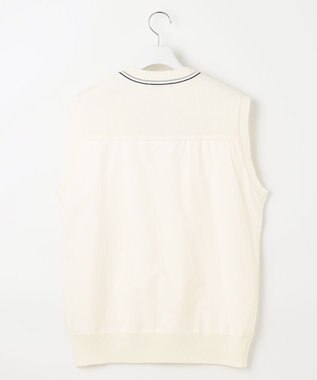 23区GOLF 【MEN】【ウォッシャブル】コットンブレンドニットベスト ホワイト系