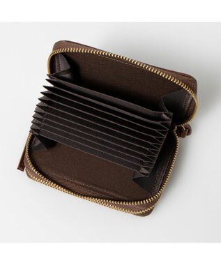 UNBILLION ペルケ perche / イタリアンレザー・ジャバラカードキーケース チョコ