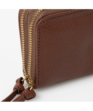 UNBILLION ペルケ perche / イタリアンレザー・ジャバラカードキーケース チョコ