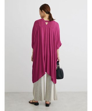 Green Parks Ｉ　レーヨンクレープチュニック Dark Pink