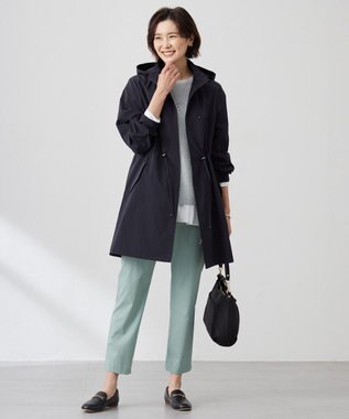 J.PRESS LADIES 【セットアップ対応・洗える】セルロースリネンストレッチ テーパード パンツ ミント系