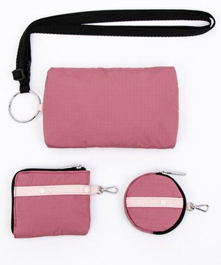 LeSportsac MULTI POUCH WRISTLET/モーヴ/ピーチブラッシュ/ブラック モーヴ/ピーチブラッシュ/ブラック