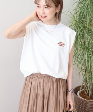 ロゴ刺繍ノースリーブプルオーバー / AMERICAN HOLIC | ファッション