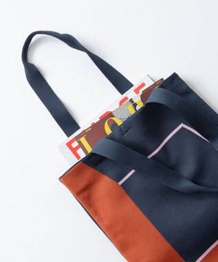 TRICOTE パズルラインニットトート【 軽くて丈夫・A4サイズ対応】 39NAVY