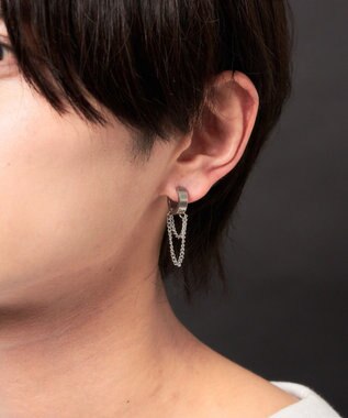 WEGO Ｍステンレスフープカフイヤリング 柄5