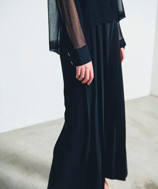 GRACE CONTINENTAL トリアセプリーツパンツ ブラック