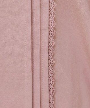 Tiaclasse 【洗える】ピンタックレースカットソーTブラウス ピンク