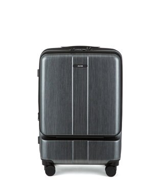 ACE BAGS & LUGGAGE ACE フォールズ スーツケー  4~5泊目安 フロントポケット・キャスターストッパー機能付き 06906 エース ガンメタリックヘアライン