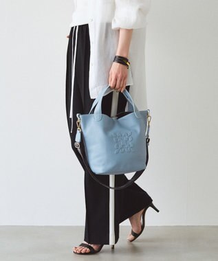 russet エンボスモノグラム2WAYミニトートバッグ(CE-1672-WEB) L.Blue