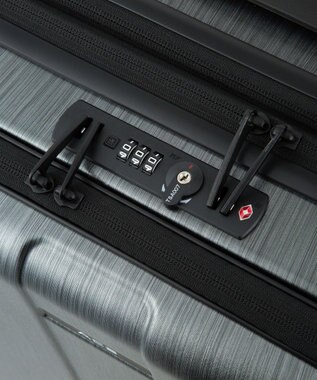 ACE BAGS & LUGGAGE ACE フォールズ スーツケー  4~5泊目安 フロントポケット・キャスターストッパー機能付き 06906 エース ガンメタリックヘアライン
